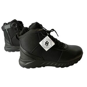 BD BDX6 Tactical Boots Black Leather Waterproof Side Zip Work NIB Men 15